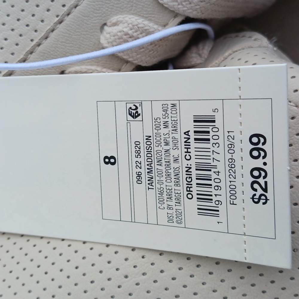 A New Day Maddison Tan Sneakers Women's Sz 8
